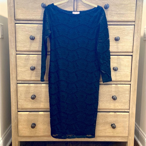 Ingrid and Isabel black, lace, maternity dress - Picture 1 of 3